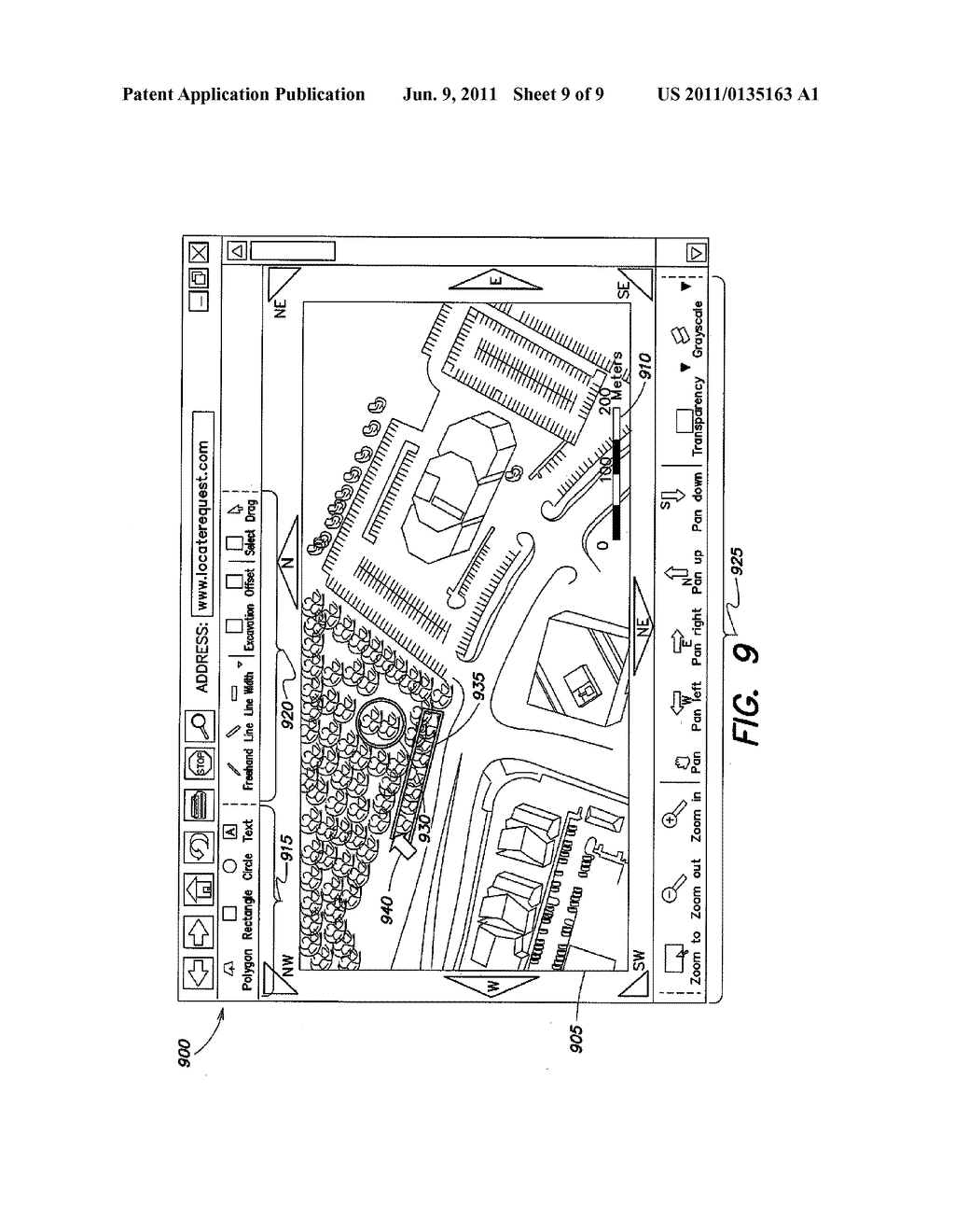 METHODS AND APPARATUS FOR PROVIDING UNBUFFERED DIG AREA INDICATORS ON     AERIAL IMAGES TO DELIMIT PLANNED EXCAVATION SITES - diagram, schematic, and image 10