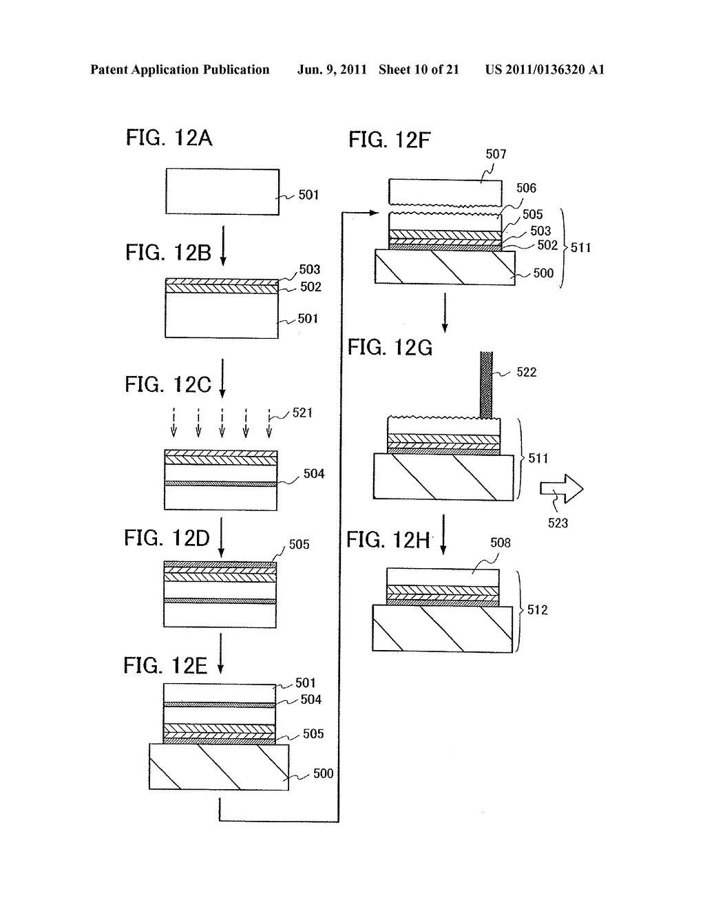 METHOD OF MANUFACTURING SOI SUBSTRATE - diagram, schematic, and image 11