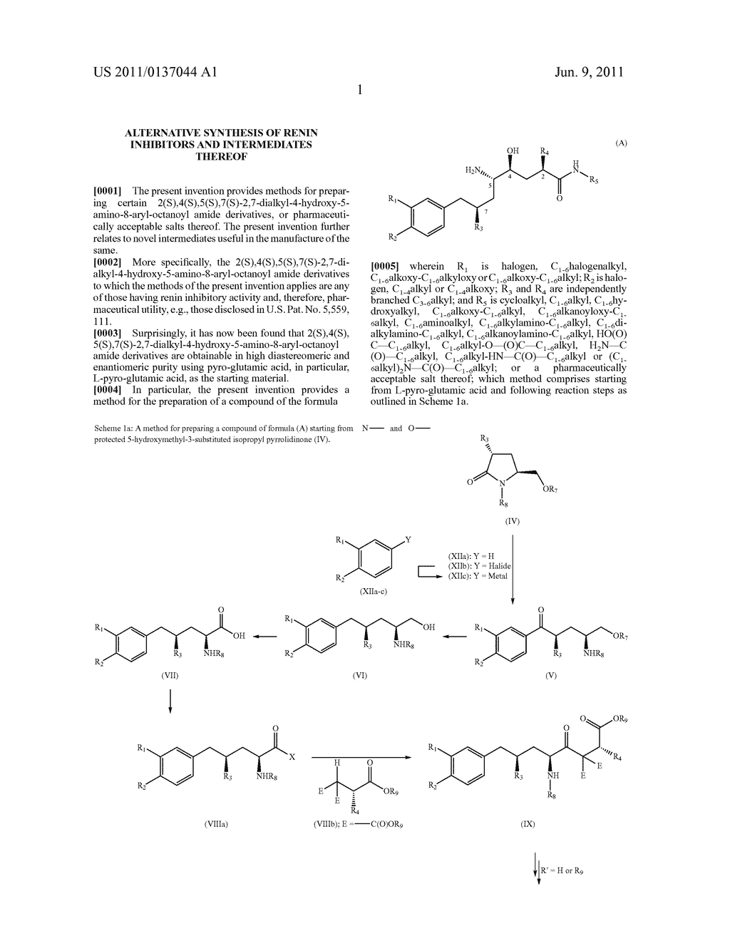 ALTERNATIVE SYNTHESIS OF RENIN INHIBITORS AND INTERMEDIATES THEREOF - diagram, schematic, and image 02