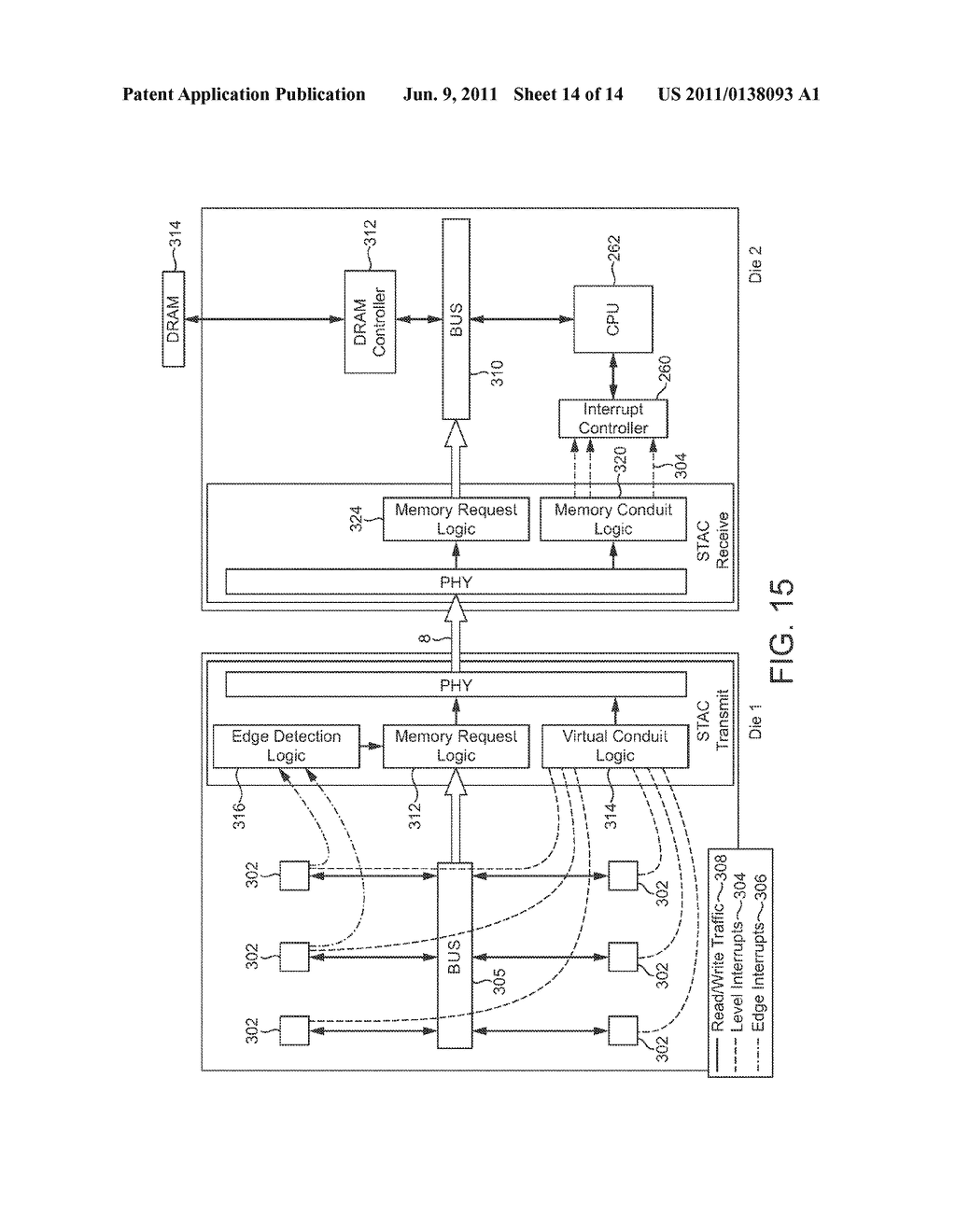 INTEGRATED CIRCUIT PACKAGE WITH MULTIPLE DIES AND INTERRUPT PROCESSING - diagram, schematic, and image 15