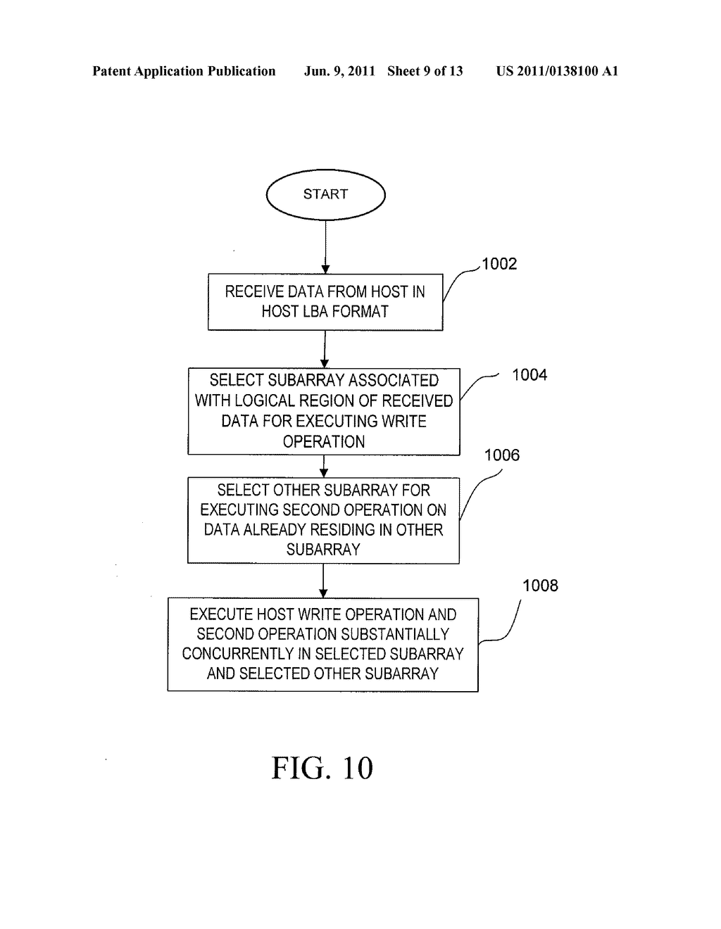 METHOD AND SYSTEM FOR CONCURRENT BACKGROUND AND FOREGROUND OPERATIONS IN A     NON-VOLATILE MEMORY ARRAY - diagram, schematic, and image 10