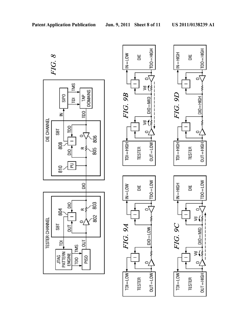 WAFER SCALE TESTING USING A 2 SIGNAL JTAG INTERFACE - diagram, schematic, and image 09