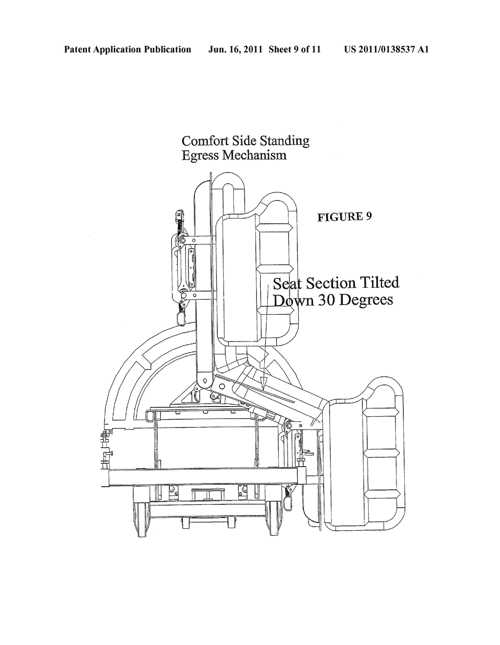 HOSPITAL BEDS WITH A ROTATING SLEEP SURFACE THAT CAN TRANSLATE INTO A     CHAIR CONFIGURATION - diagram, schematic, and image 10