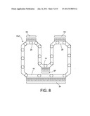 DEVICE FOR VARYING THE PRESSURE OF A PNEUMATIC FLUID THROUGH DISPLACEMENT     OF LIQUID DROPLETS AND HEAT PUMP USING SUCH A DEVICE diagram and image