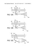 DEVICE FOR VARYING THE PRESSURE OF A PNEUMATIC FLUID THROUGH DISPLACEMENT     OF LIQUID DROPLETS AND HEAT PUMP USING SUCH A DEVICE diagram and image