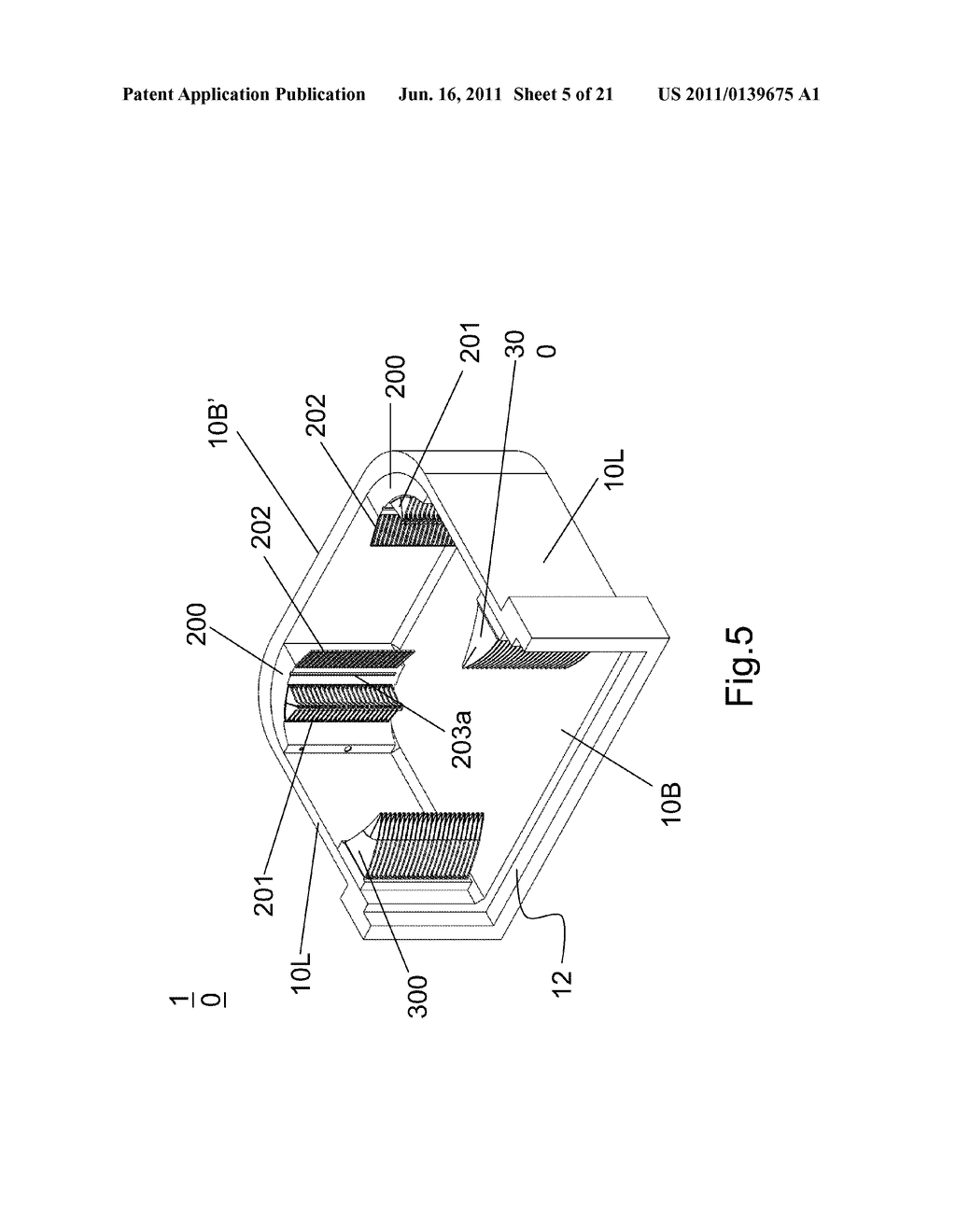 Wafer container with at least one purgeable supporting module having a     long slot - diagram, schematic, and image 06