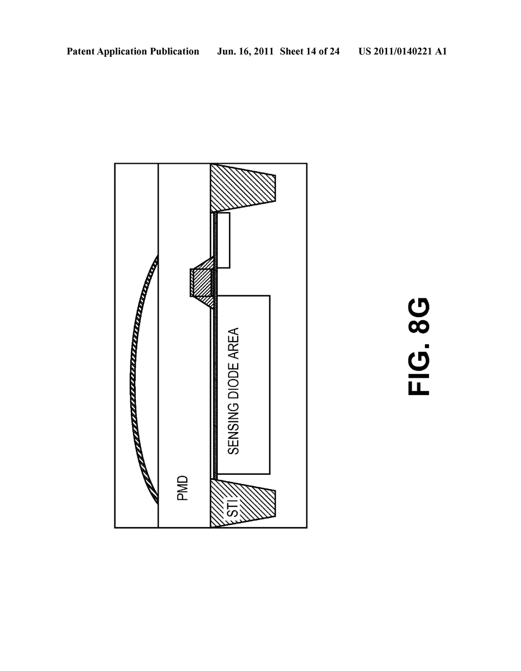 IMAGE SENSOR HAVING CURVED MICRO-MIRRORS OVER THE SENSING PHOTODIODE AND     METHOD FOR FABRICATING - diagram, schematic, and image 15