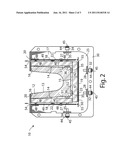 Molten metal containment structure having flow through ventilation diagram and image