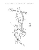 Height adjustable articulated tow hitch diagram and image