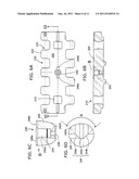 CRAWLER TRACK HAVING REPLACEABLE CAULKS diagram and image