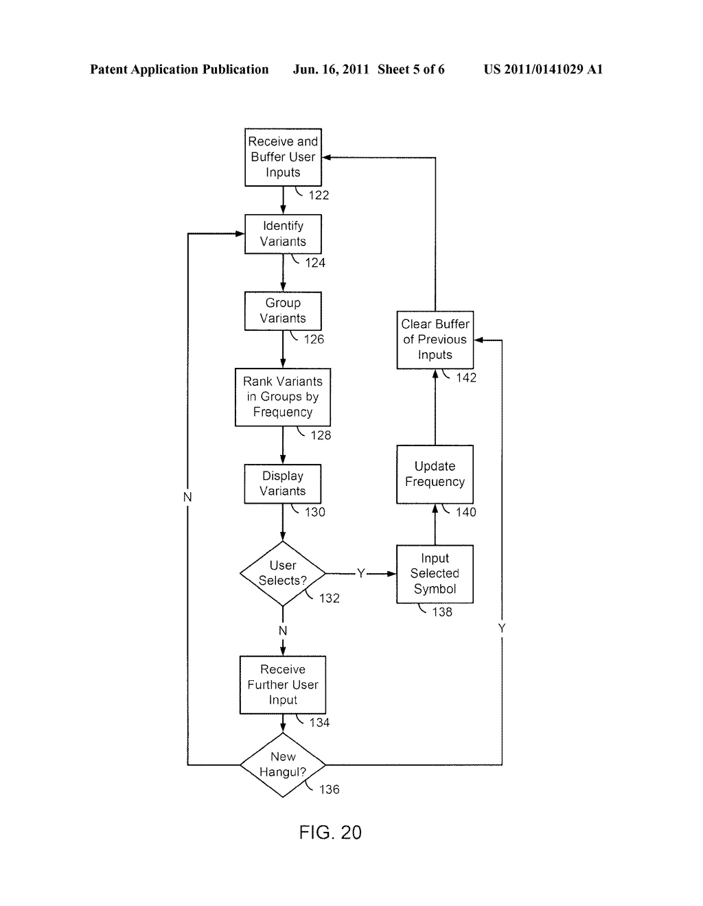 APPARATUS AND METHOD FOR INPUT OF IDEOGRAPHIC KOREAN SYLLABLES FROM     REDUCED KEYBOARD - diagram, schematic, and image 06