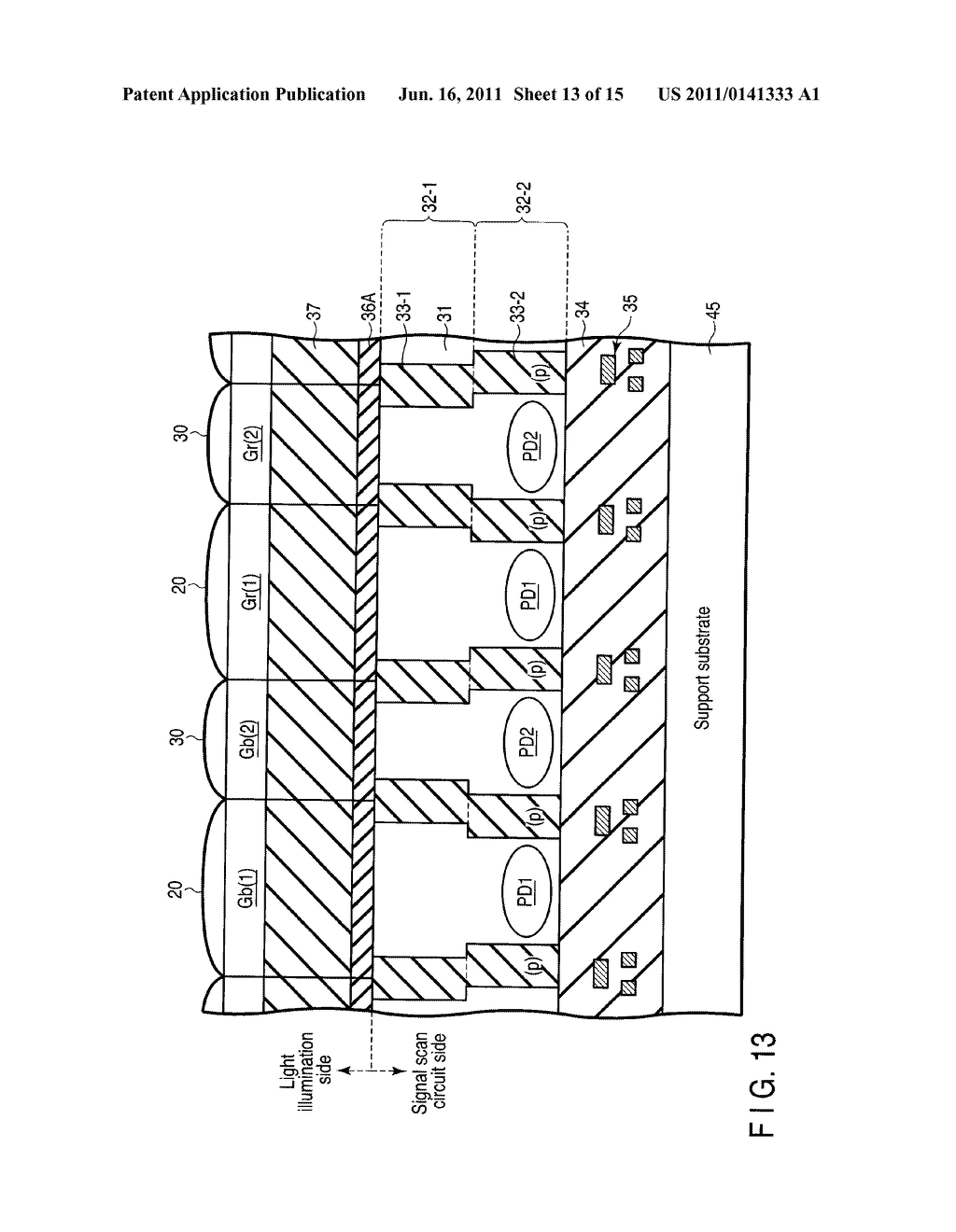 SOLID-STATE IMAGING DEVICE AND METHOD FOR DRIVING THE SAME - diagram, schematic, and image 14