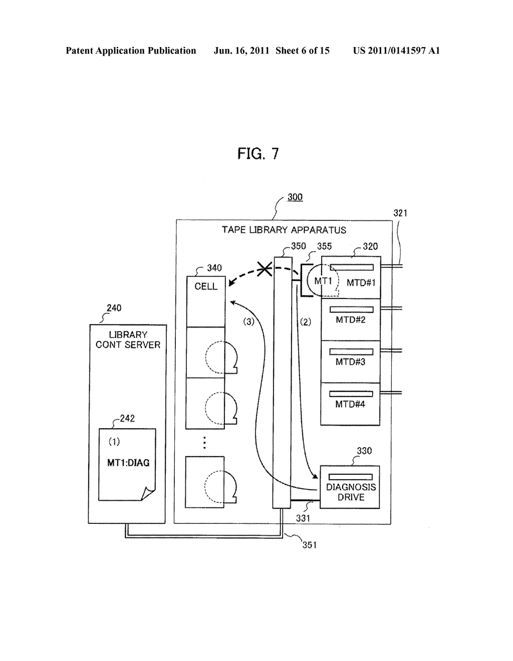 TAPE LIBRARY SYSTEM AND METHOD OF DIAGNOSING TAPE CARTRIDGES - diagram, schematic, and image 07