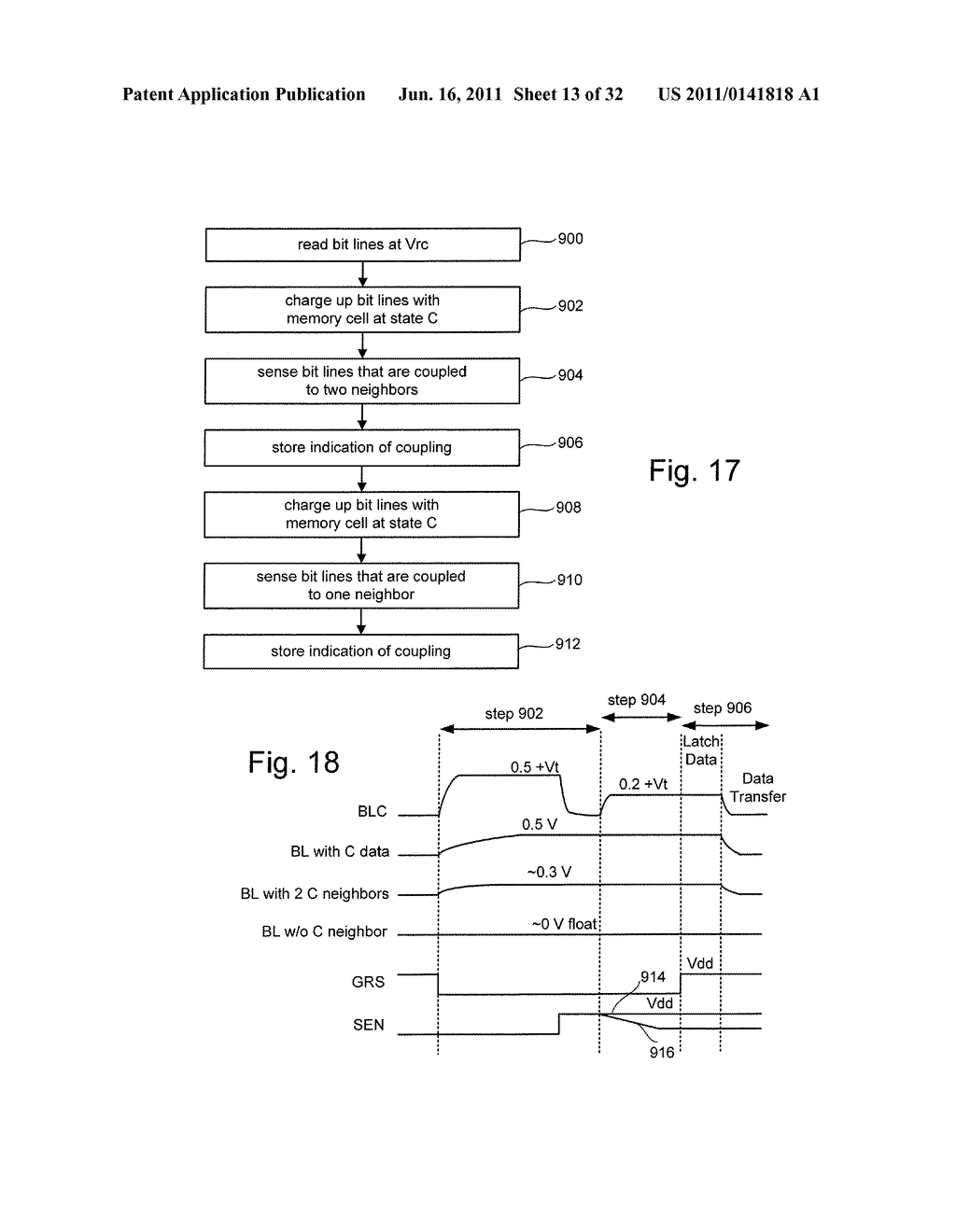 Nonvolatile Memory and Method for Compensating During Programming for     Perturbing Charges of Neighboring Cells - diagram, schematic, and image 14