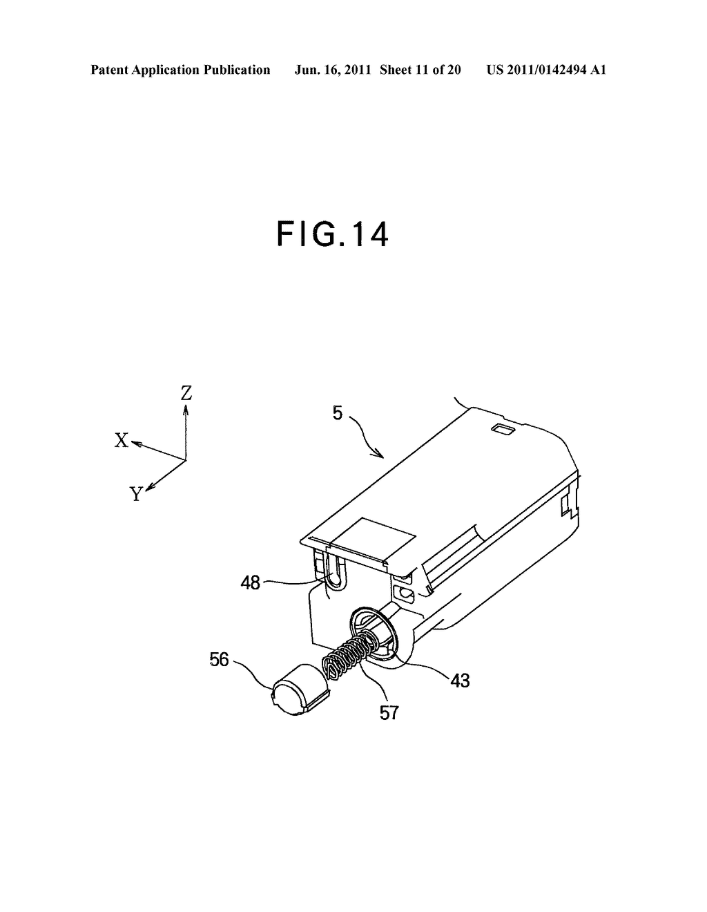 POWDER MATERIAL AGITATOR AND CARTRIDGE - diagram, schematic, and image 12