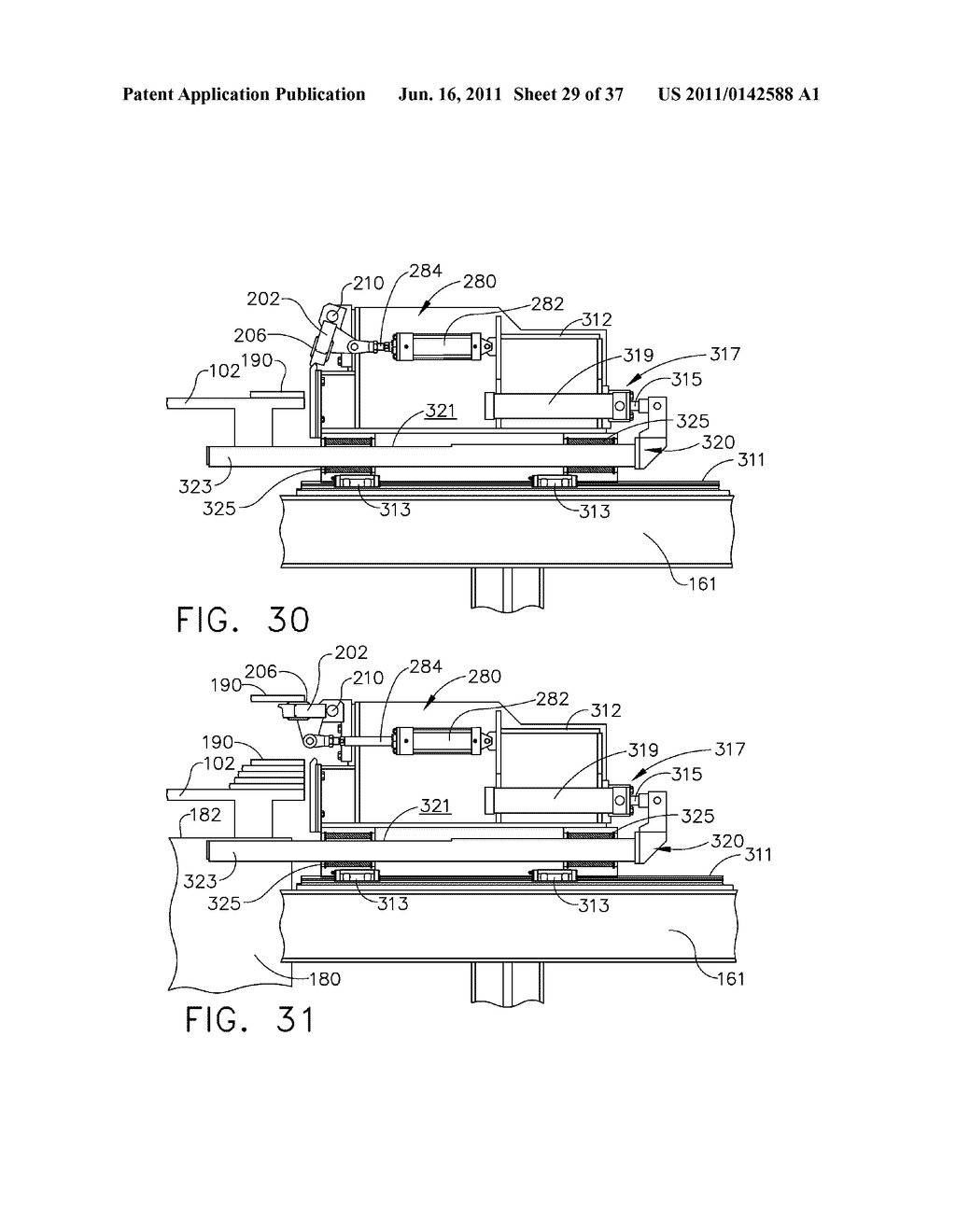 METHOD AND APPARATUS FOR STACKING SHEET MATERIALS - diagram, schematic, and image 30