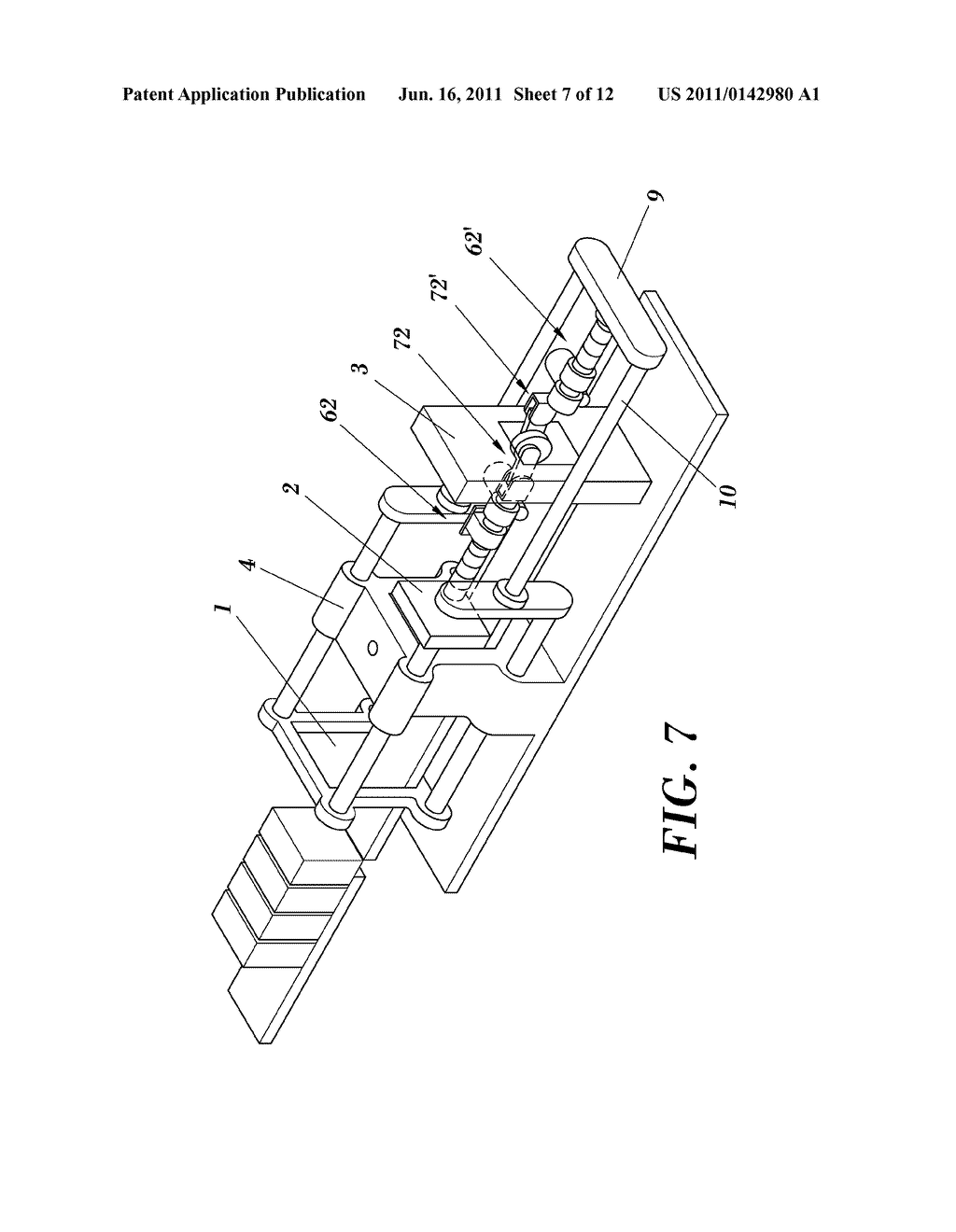 DRIVE DEVICE FOR DRIVING A CLOSING PLATE IN A VERTICAL MOULD CASTING     MACHINE AND MACHINE COMPRISING SAID DEVICE - diagram, schematic, and image 08