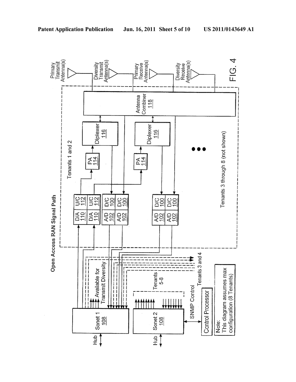 MULTIPROTOCOL ANTENNA SYSTEM FOR MULTIPLE SERVICE PROVIDER-MULTIPLE AIR     INTERFACE CO-LOCATED BASE STATIONS - diagram, schematic, and image 06