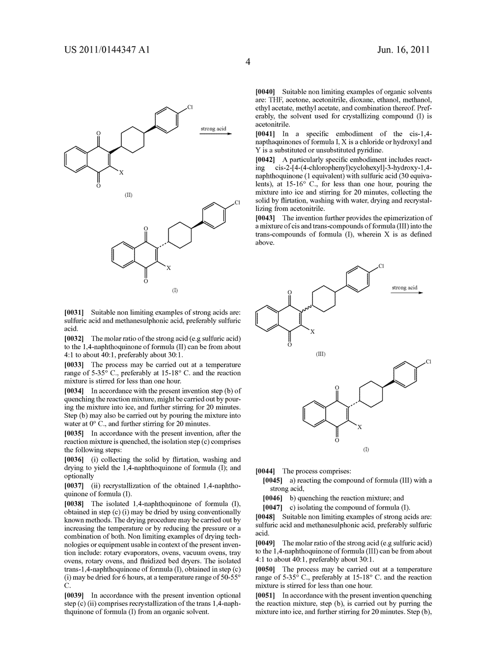 PROCESS FOR THE EPIMERIZATION OF ATOVAQUONE ISOMER, ATOVAQUONE     INTERMEDIATES AND MIXTURE THEREOF - diagram, schematic, and image 07
