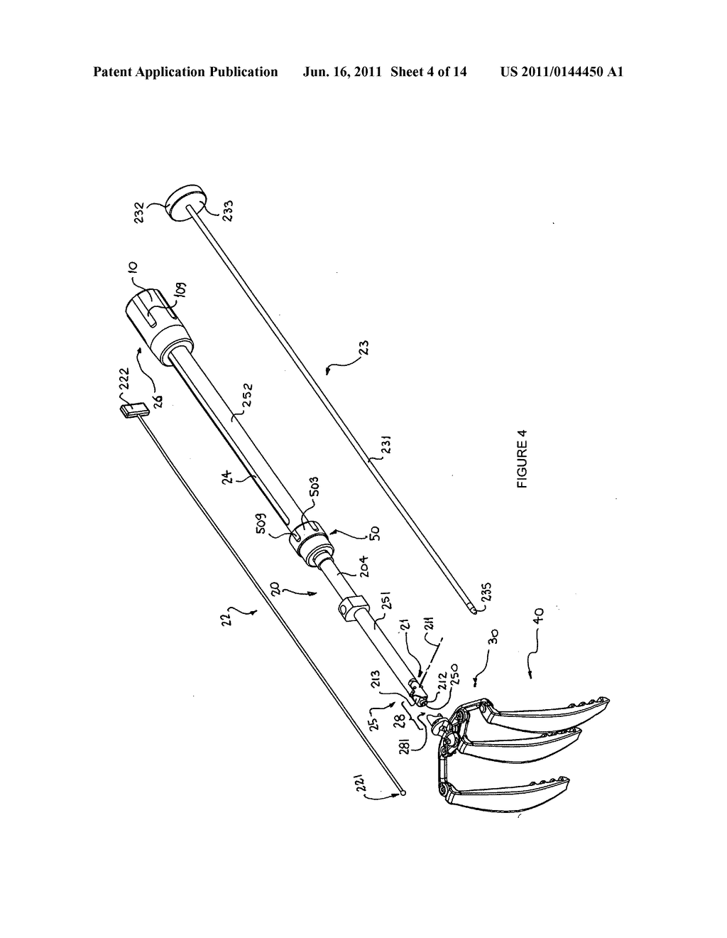 Tissue retractor with movable blades and articulating wrist joint - diagram, schematic, and image 05