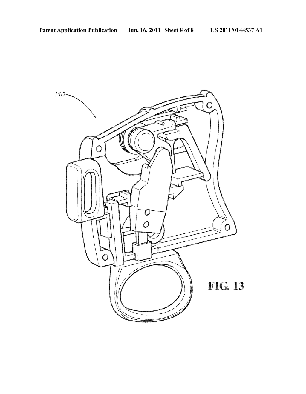 BLOOD SAMPLING DEVICE WITH DUAL-LINK DRIVE MECHANISM - diagram, schematic, and image 09