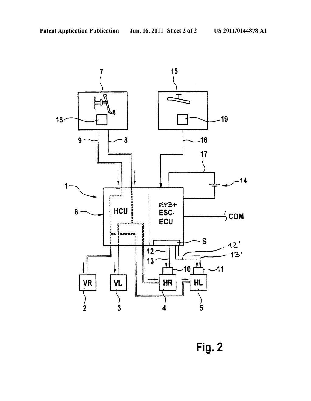 MULTI-CIRCUIT ELECTROHYDRAULIC MOTOR VEHICLE BRAKE SYSTEM AND METHOD FOR     OPERATING THE SAME - diagram, schematic, and image 03