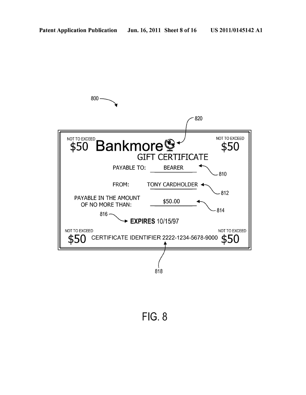 METHOD AND APPARATUS FOR ISSUING AND MANAGING GIFT CERTIFICATES - diagram, schematic, and image 09