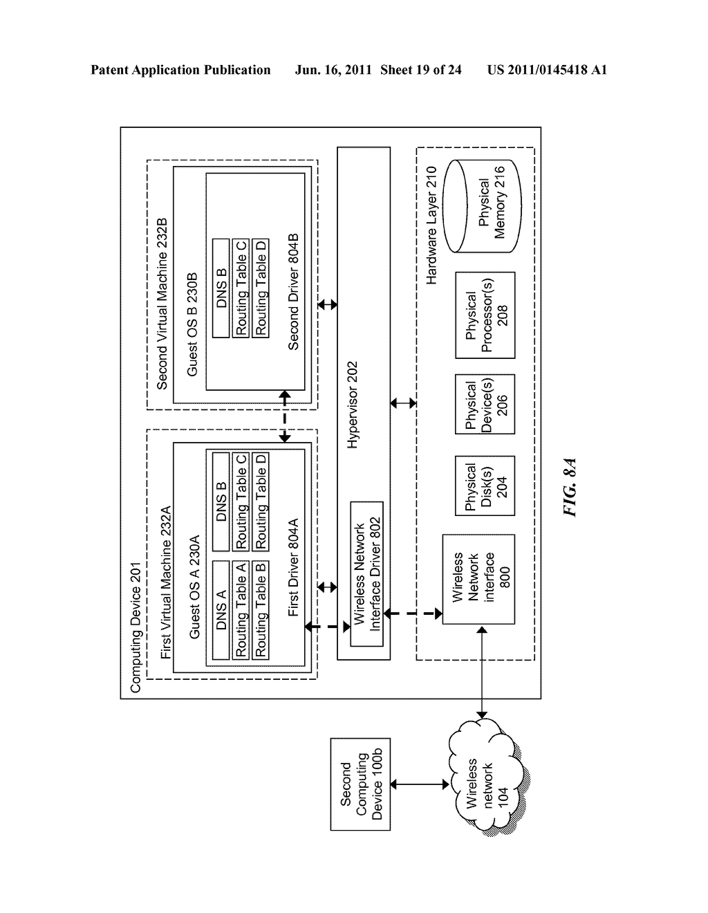 METHODS AND SYSTEMS FOR PROVIDING TO VIRTUAL MACHINES, VIA A DESIGNATED     WIRELESS LOCAL AREA NETWORK DRIVER, ACCESS TO DATA ASSOCIATED WITH A     CONNECTION TO A WIRELESS LOCAL AREA NETWORK - diagram, schematic, and image 20