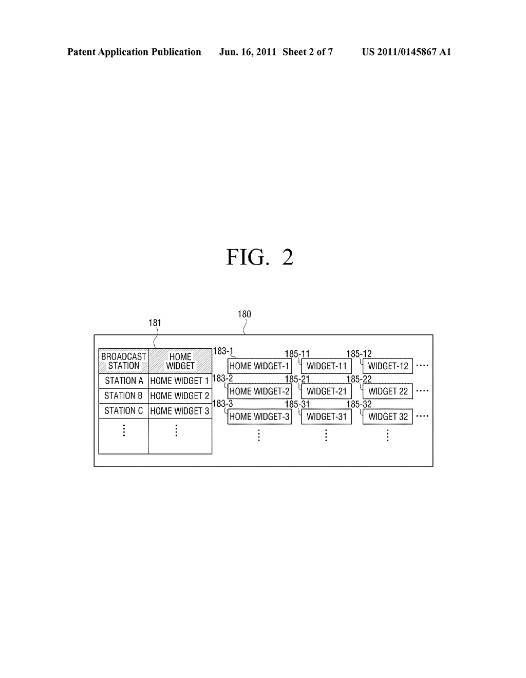 METHOD FOR PROVIDING WIDGET ACCORDING TO BROADCAST SERVICE INFORMATION AND     BROADCAST RECEIVING APPARATUS USING THE SAME - diagram, schematic, and image 03