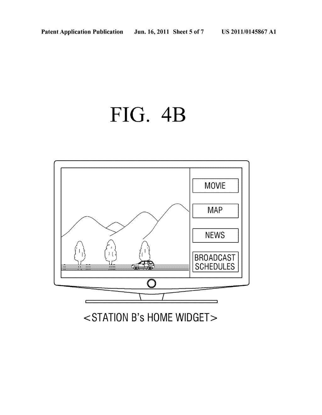 METHOD FOR PROVIDING WIDGET ACCORDING TO BROADCAST SERVICE INFORMATION AND     BROADCAST RECEIVING APPARATUS USING THE SAME - diagram, schematic, and image 06