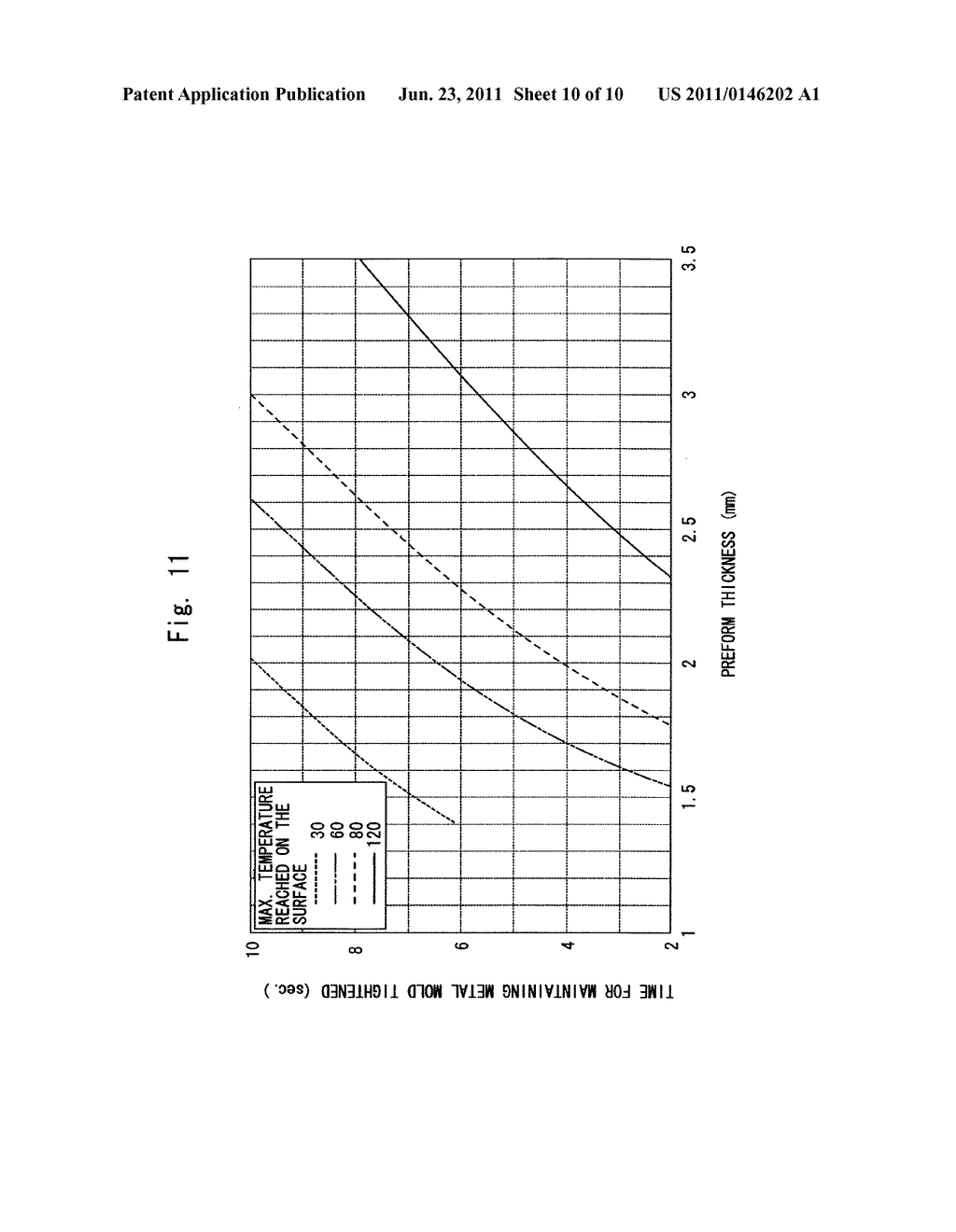 METAL MOLD FOR COMPRESSION-MOLDING PREFORM, PREFORM, SYSTEM FOR     ASEPTICALLY FILLING BEVERAGES AND FOODS USING THE SAME AND METHOD OF     PRODUCING BLOW-MOLDED CONTAINERS - diagram, schematic, and image 11