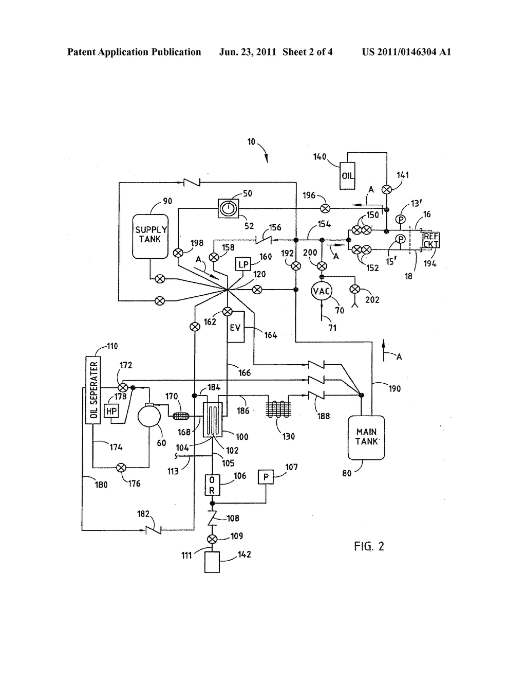 INTERNAL CLEARING FUNCTION FOR A REFRIGERANT RECOVERY/RECHARGE MACHINE - diagram, schematic, and image 03