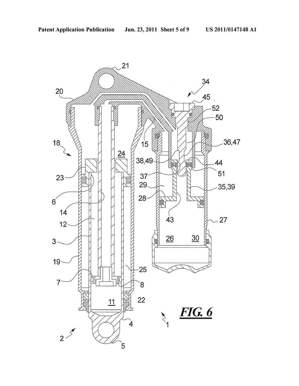HYDROPNEUMATIC TELESCOPIC STRUT FOR A BICYCLE - diagram, schematic, and image 06