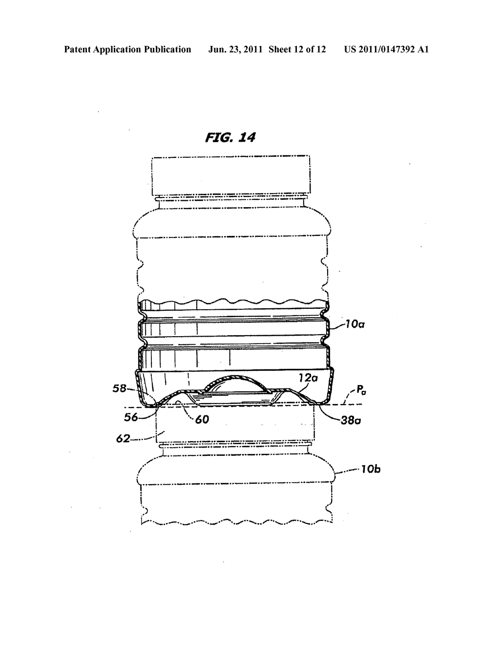 Multi-Functional Base for a Plastic, Wide-Mouth, Blow-Molded Container - diagram, schematic, and image 13