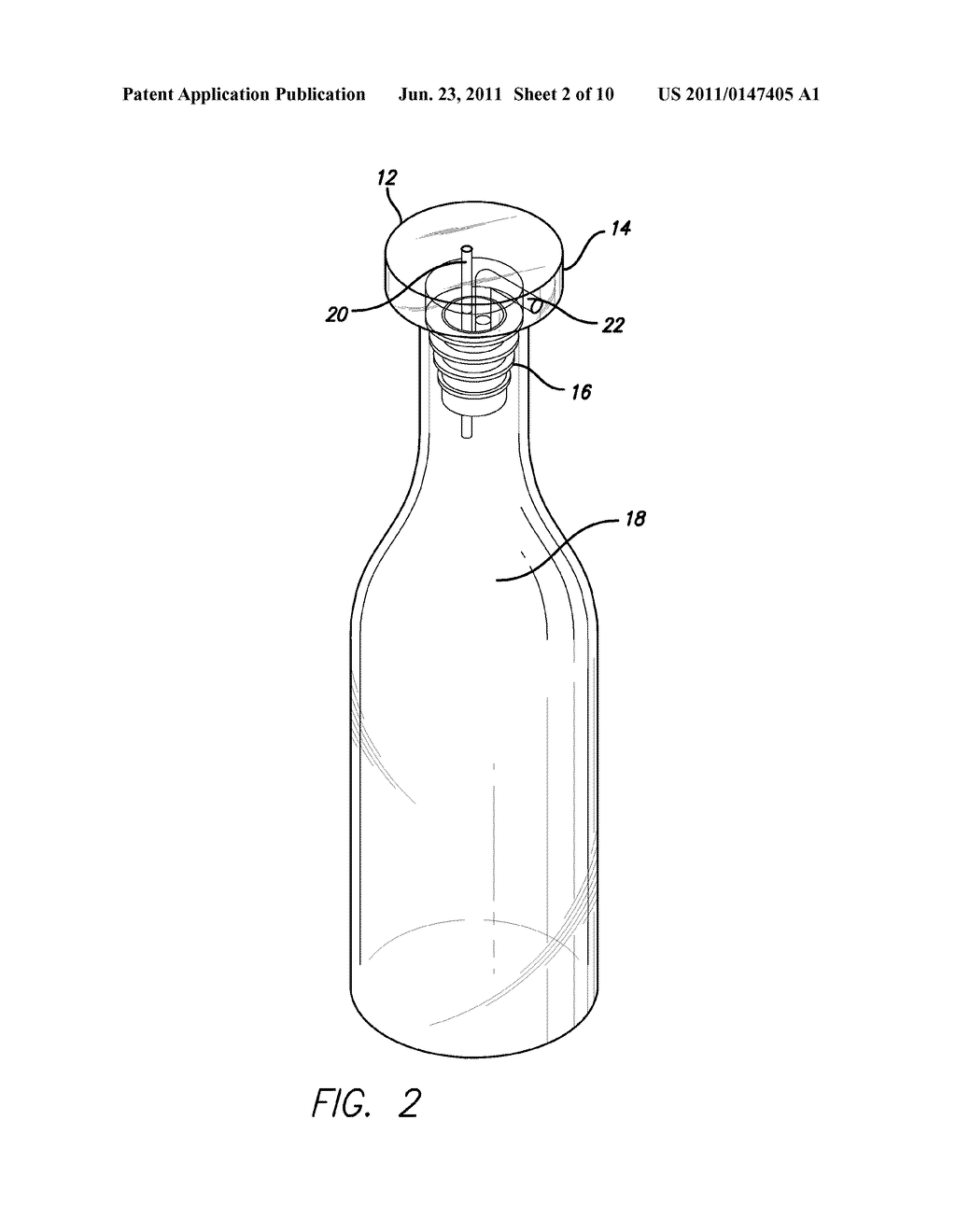 BOTTLE CLOSURE WITH POUR SPOUT AND RELATED METHODS - diagram, schematic, and image 03