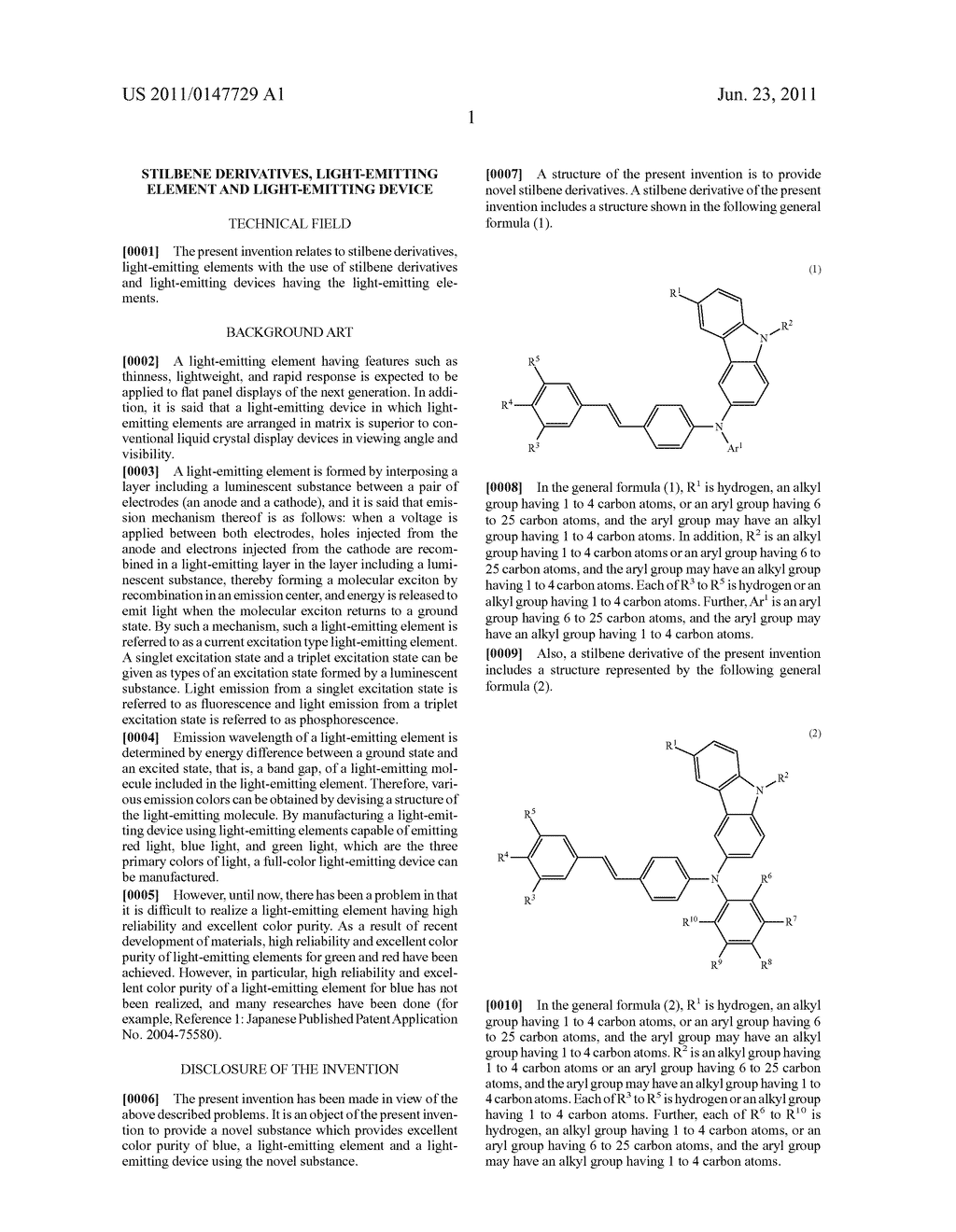 Stilbene Derivatives, Light-Emitting Element and Light-Emitting Device - diagram, schematic, and image 33