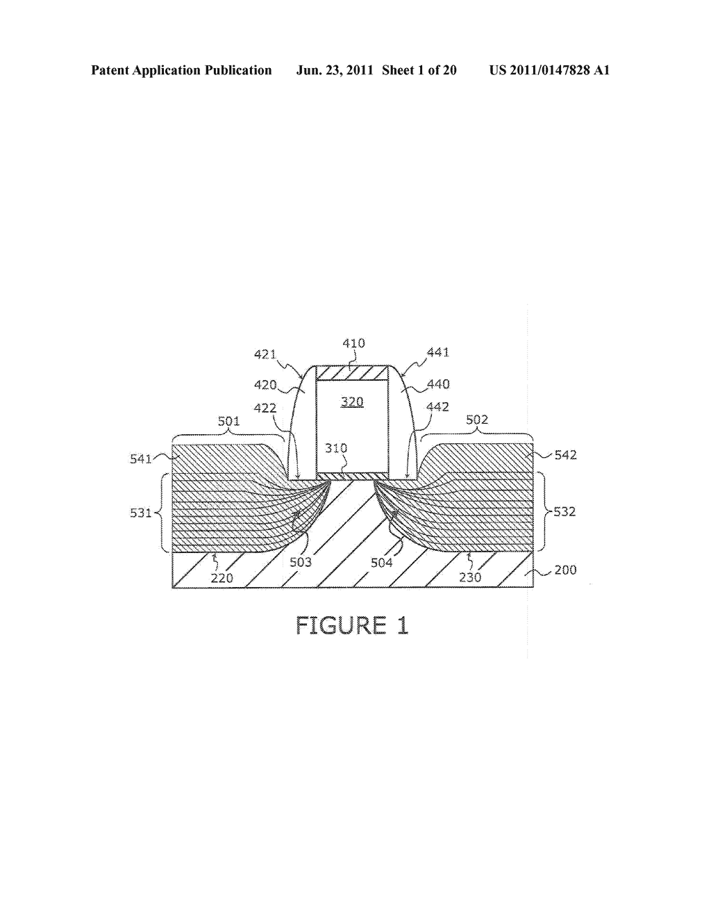 SEMICONDUCTOR DEVICE HAVING DOPED EPITAXIAL REGION AND ITS METHODS OF     FABRICATION - diagram, schematic, and image 02