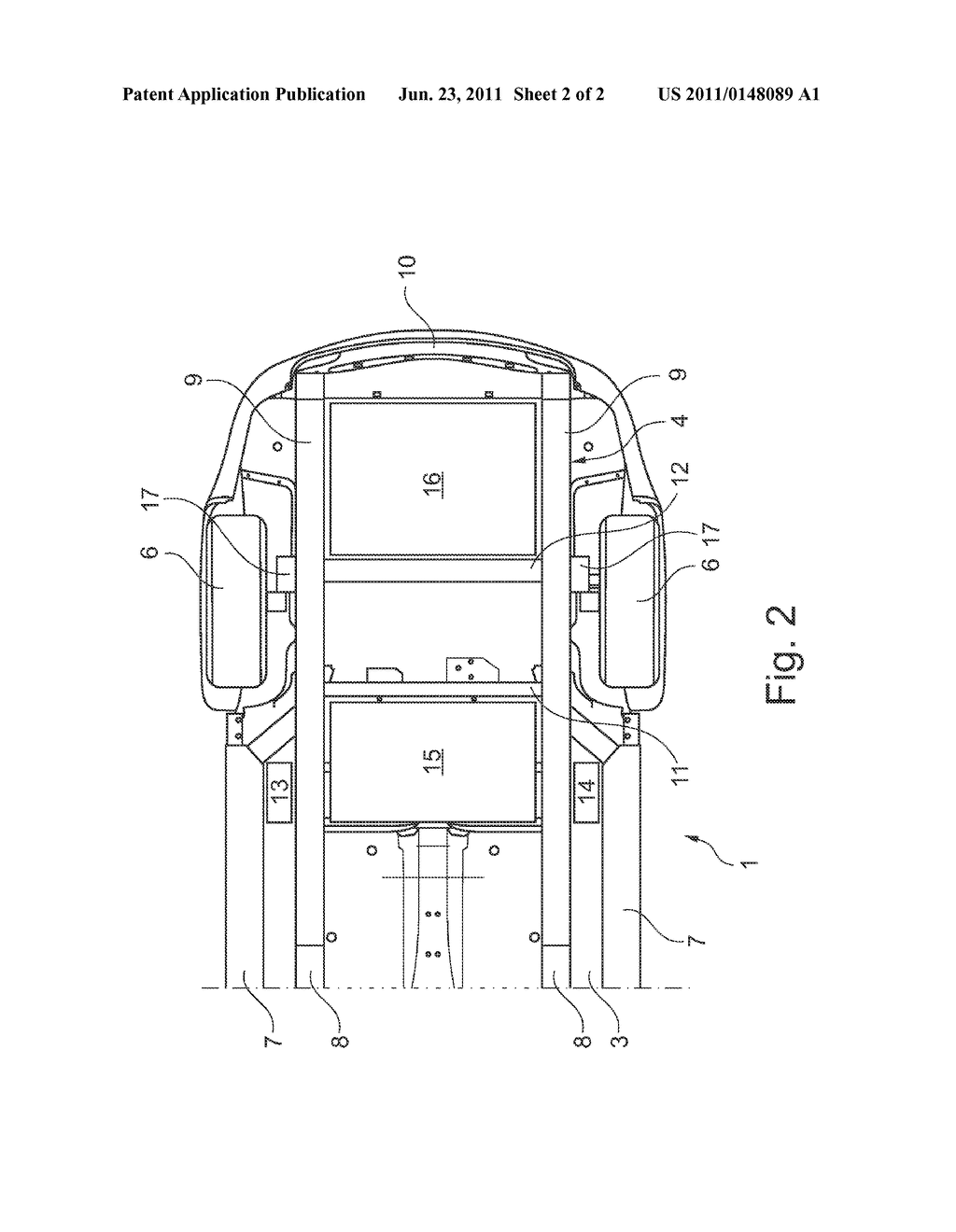 Car body for a motor vehicle - diagram, schematic, and image 03