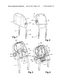 HEIGHT ADJUSTABLE HEADREST FOR AN AUTOMOBILE SEAT BACKREST diagram and image