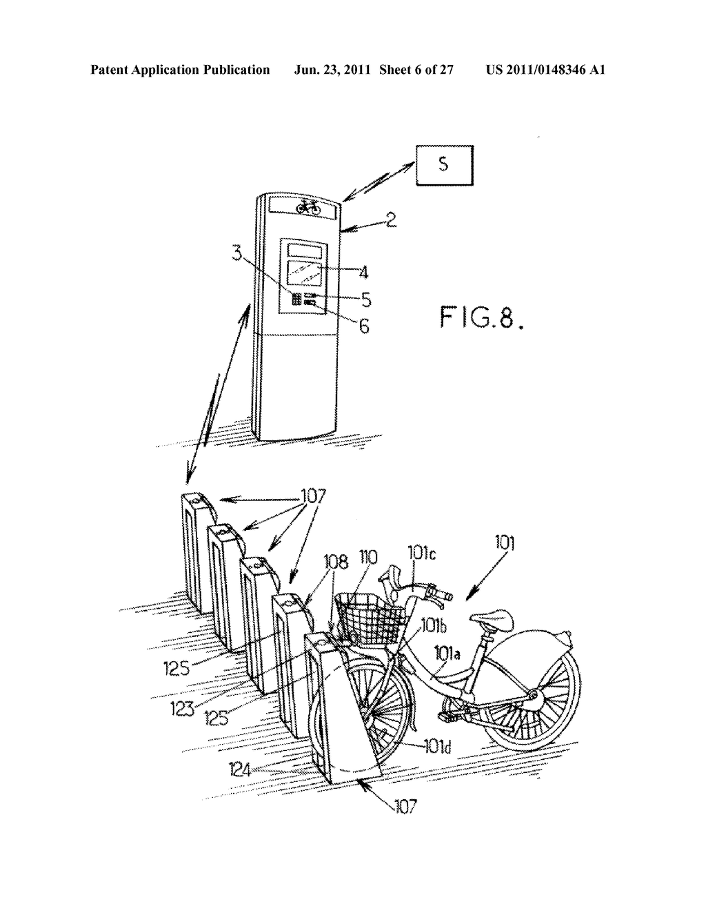 Automatic Cycle Storage System, Cycle For Such a System and Docking     Structure For Such a Cycle - diagram, schematic, and image 07