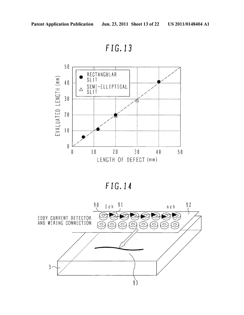 METHOD AND APPARATUS FOR EVALUATING LENGTH OF DEFECT IN EDDY CURRENT     TESTING - diagram, schematic, and image 14