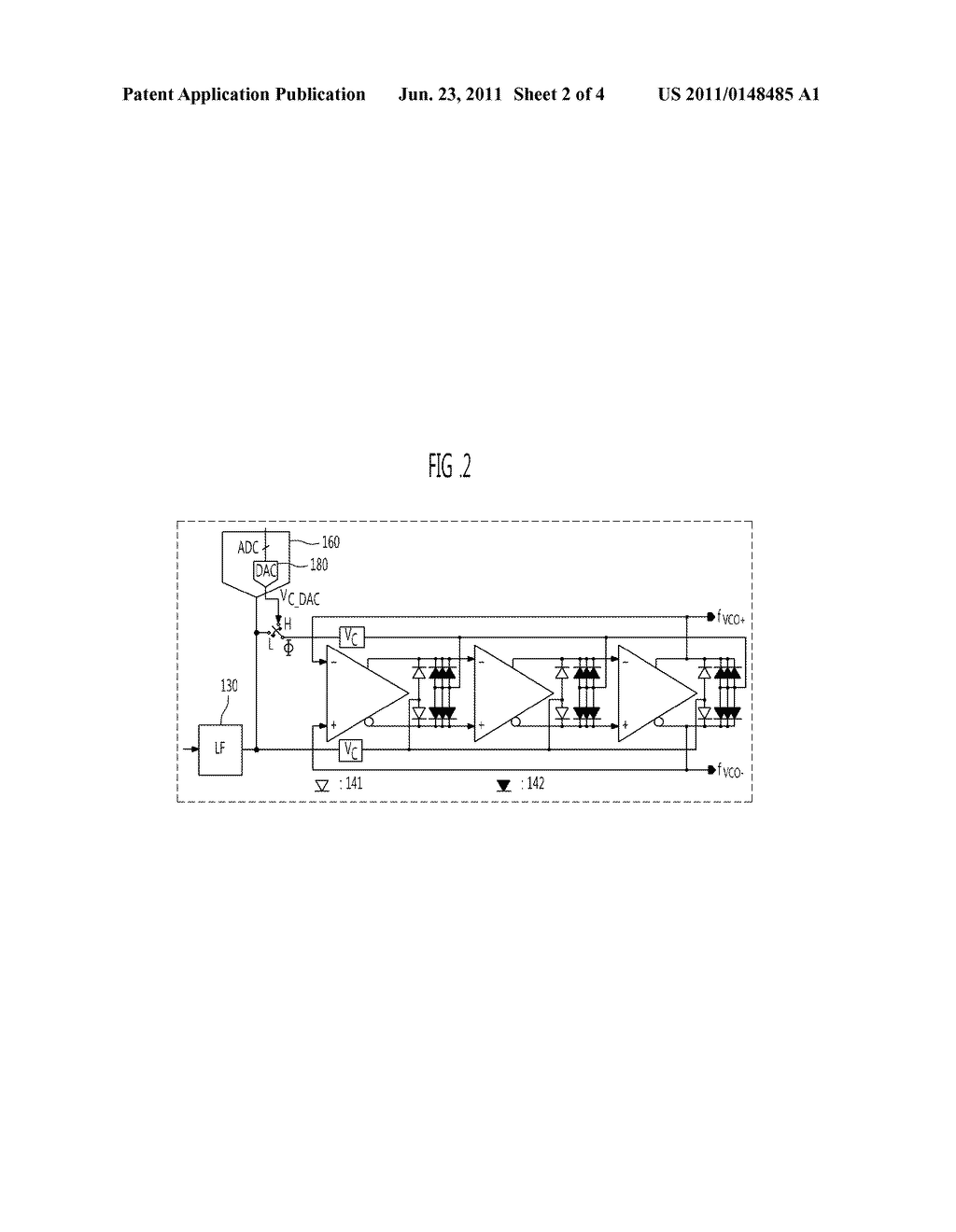 PHASE-LOCKED LOOP CIRCUIT COMPRISING VOLTAGE-CONTROLLED OSCILLATOR HAVING     VARIABLE GAIN - diagram, schematic, and image 03