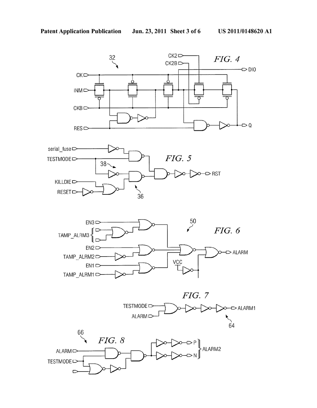 TEST MODE CIRCUITRY FOR A PROGRAMMABLE TAMPER DETECTION CIRCUIT - diagram, schematic, and image 04