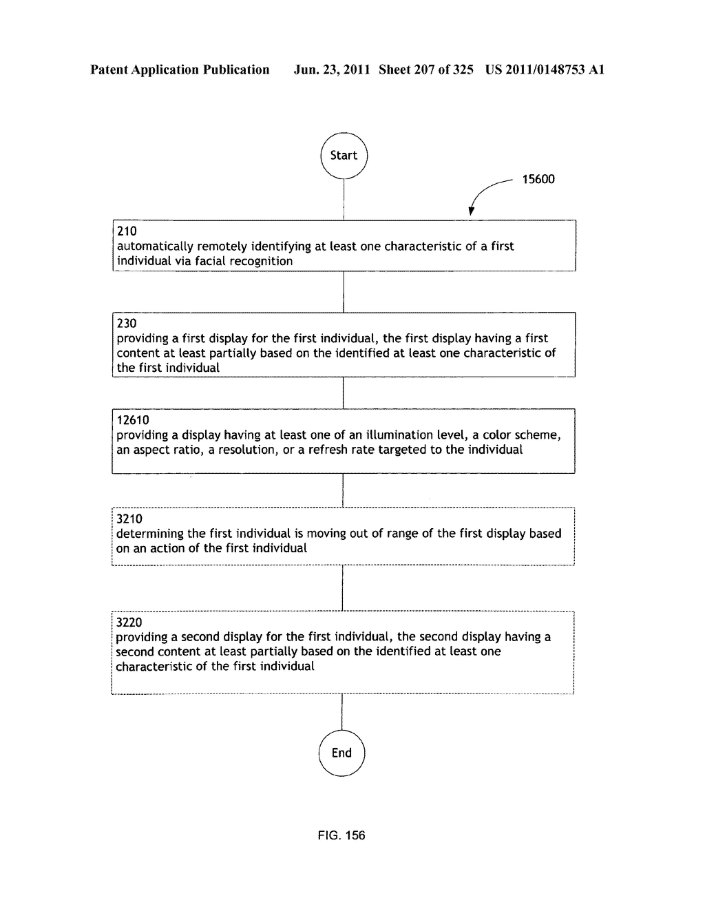 Identifying a characteristic of an individual utilizing facial recognition     and providing a display for the individual - diagram, schematic, and image 208