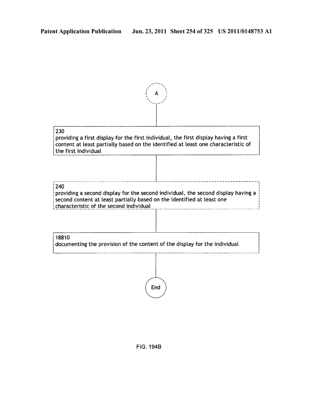 Identifying a characteristic of an individual utilizing facial recognition     and providing a display for the individual - diagram, schematic, and image 255