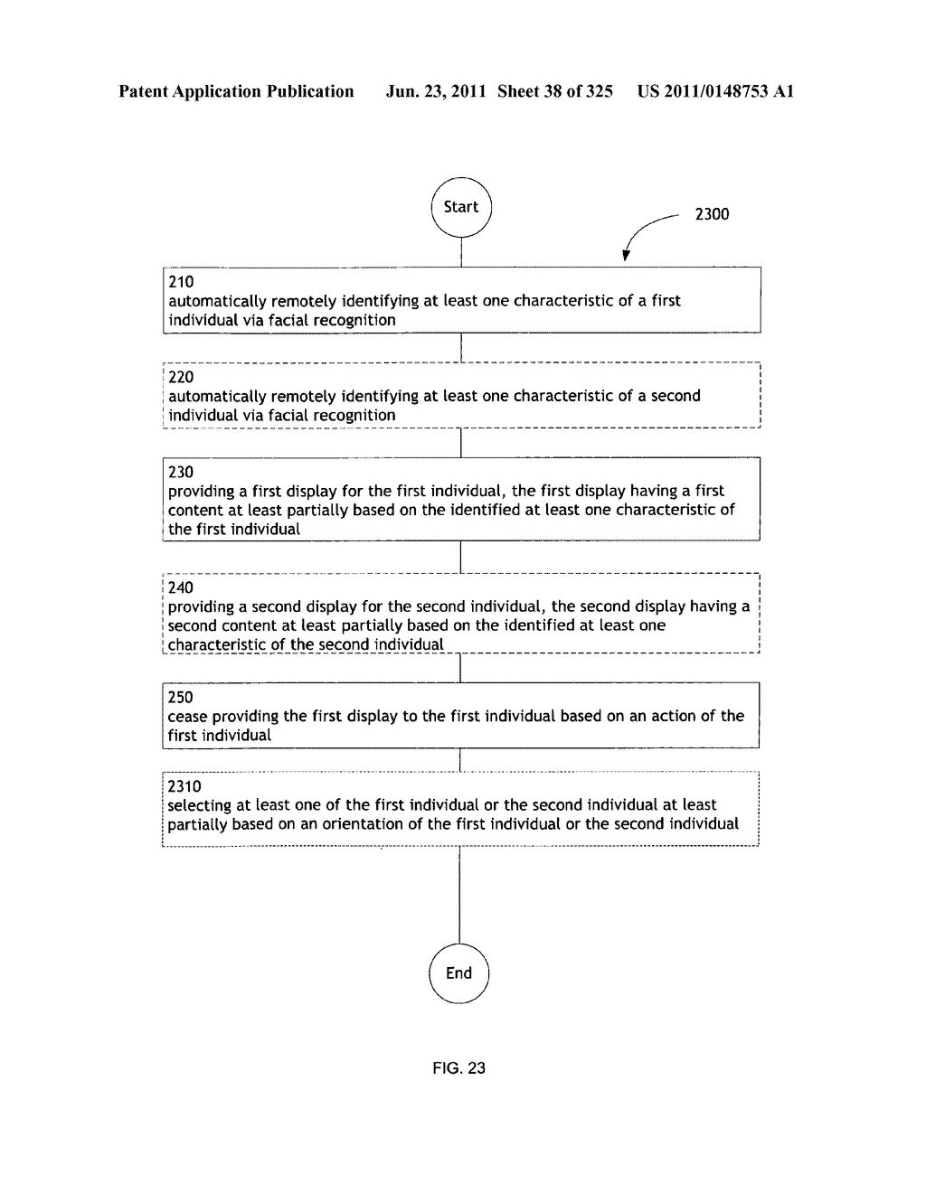 Identifying a characteristic of an individual utilizing facial recognition     and providing a display for the individual - diagram, schematic, and image 39