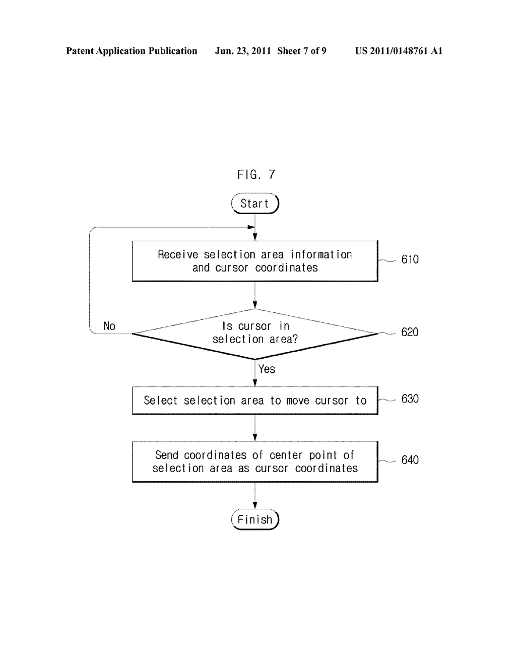 METHOD AND APPARATUS FOR CONTROLLING MOVEMENT OF CURSOR - diagram, schematic, and image 08