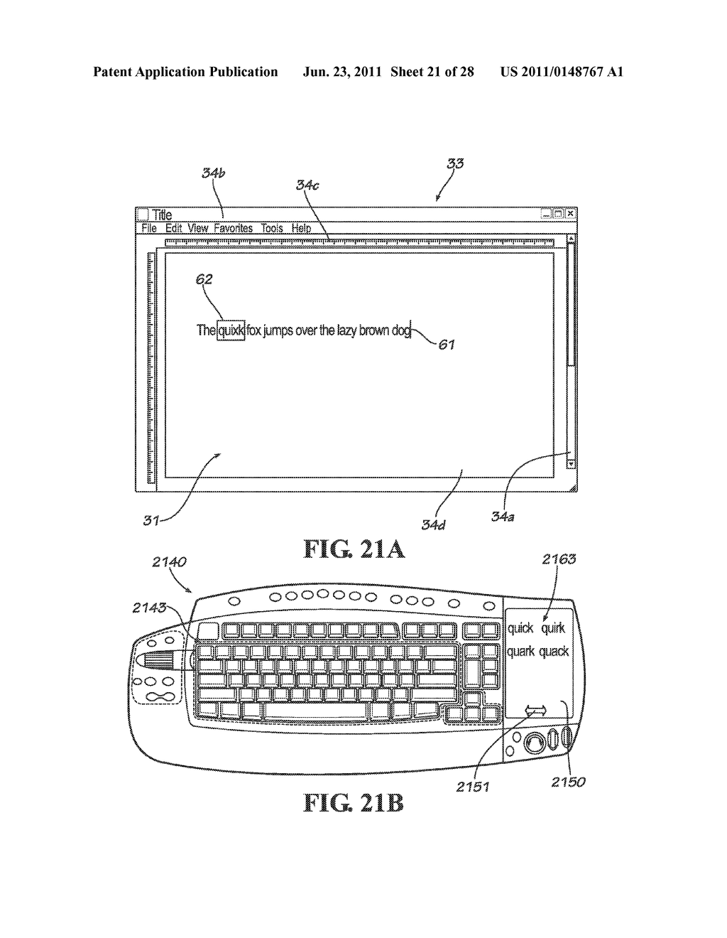 Keyboard with Input-Sensitive Display Device - diagram, schematic, and image 22