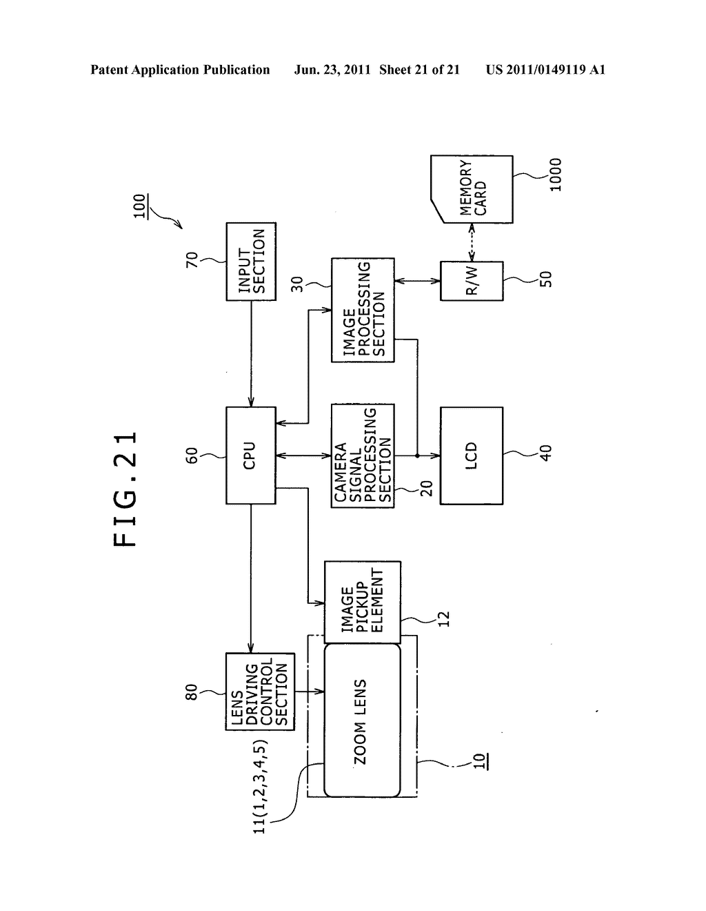 ZOOM LENS AND IMAGE PICKUP APPARATUS - diagram, schematic, and image 22