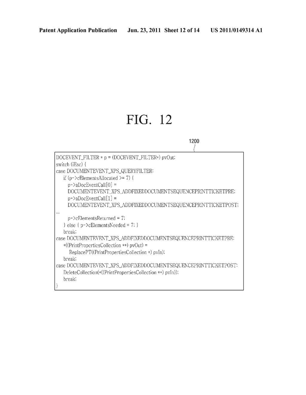 PRINTING CONTROL TERMINAL DEVICE AND METHOD OF PRINTING XML PAPER     SPECIFICATION (XPS) FILE - diagram, schematic, and image 13